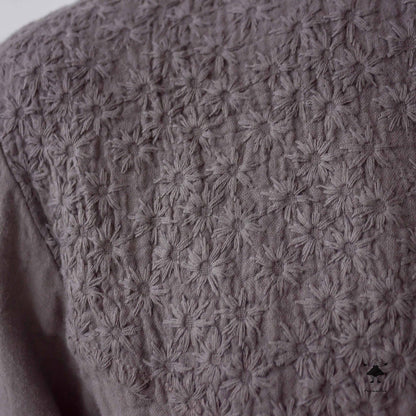 ダブルガーゼ七分袖胸切替プルオーバー