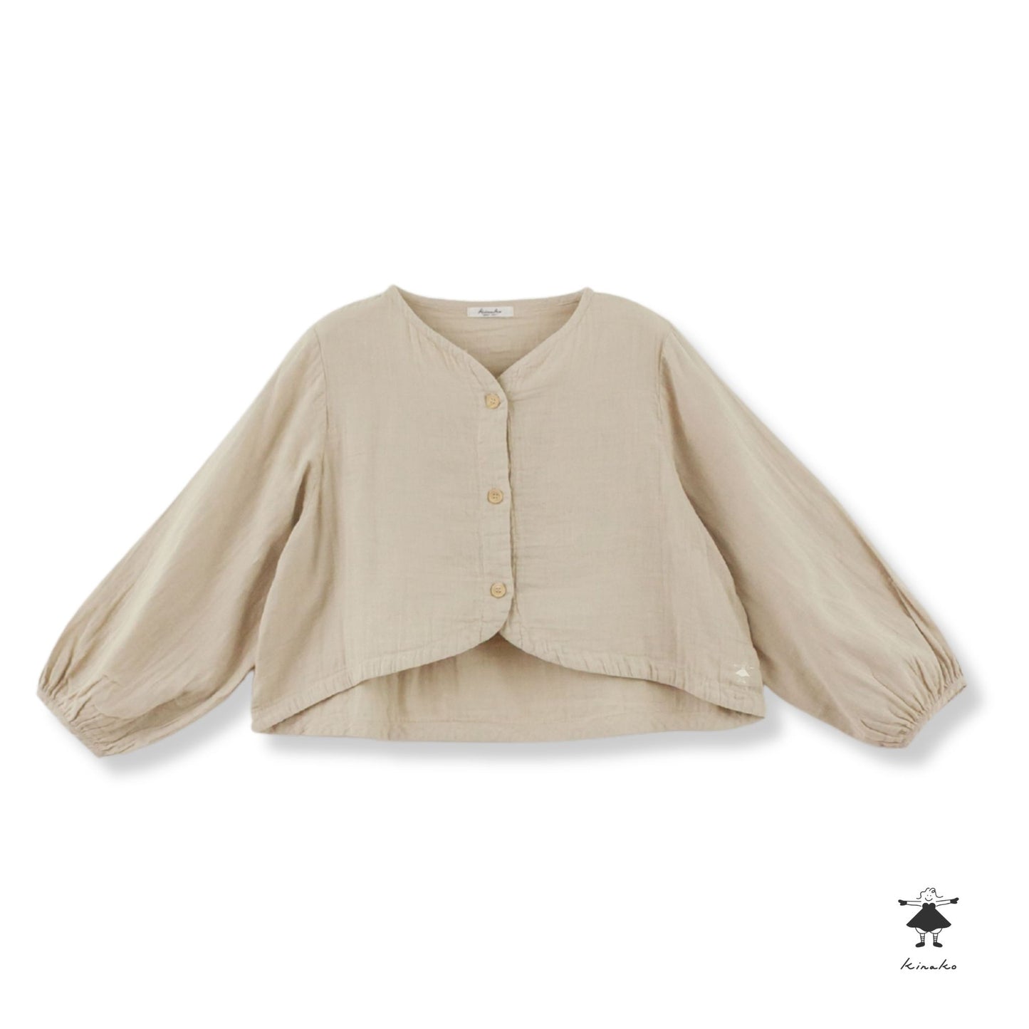 ダブルガーゼショートブラウス