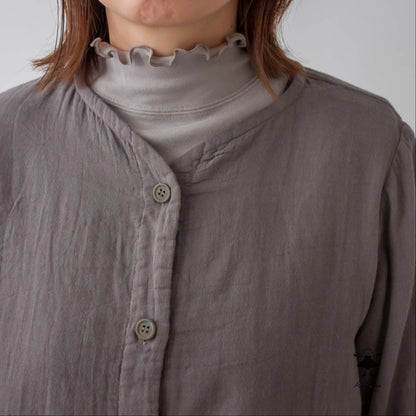 ダブルガーゼショートブラウス