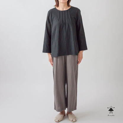 千鳥格子ピンタックプルオーバー