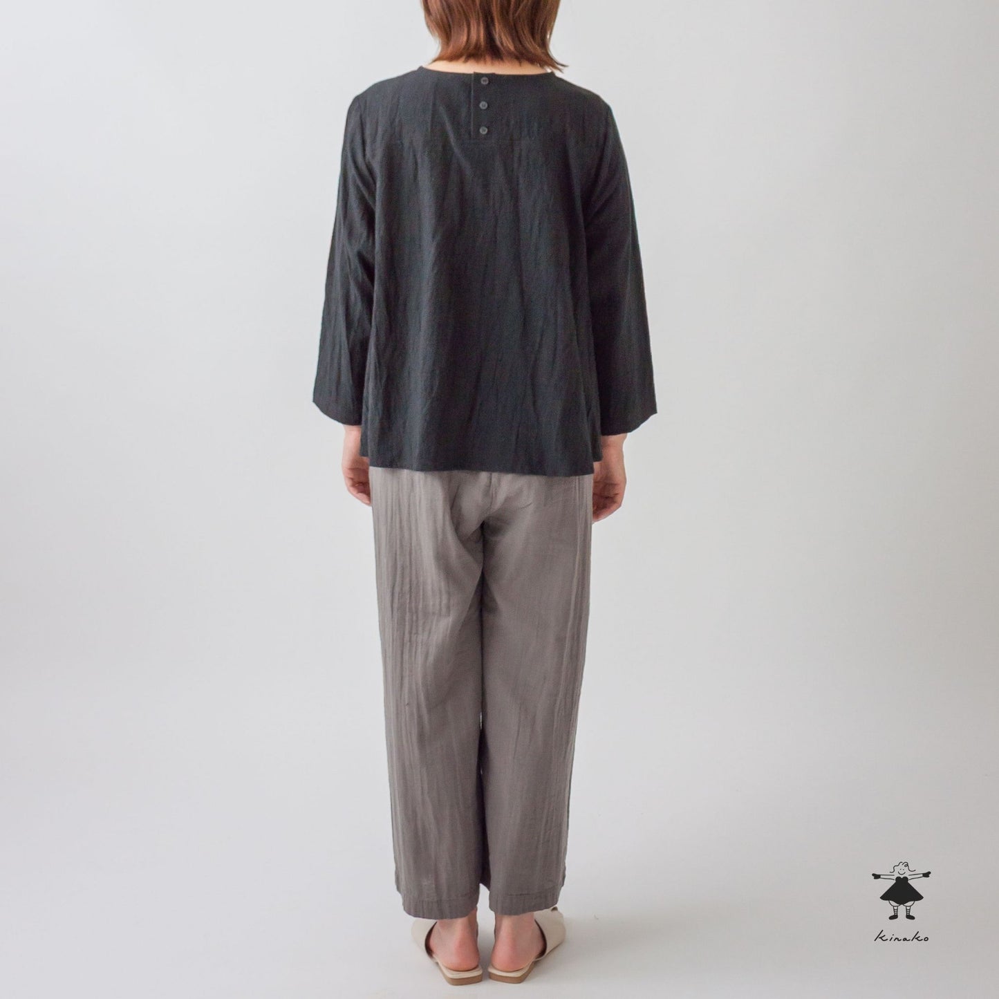 千鳥格子ピンタックプルオーバー