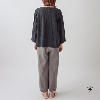 千鳥格子ピンタックプルオーバー