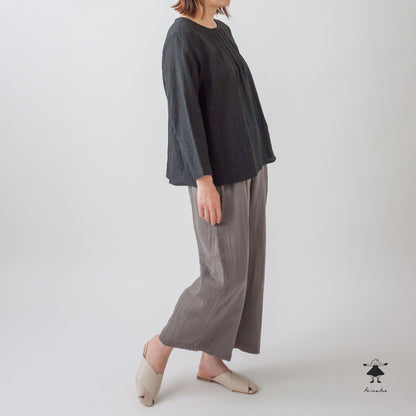 千鳥格子ピンタックプルオーバー