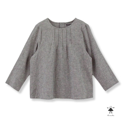 千鳥格子ピンタックプルオーバー