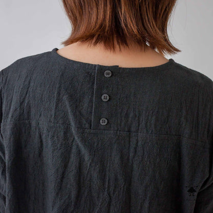 千鳥格子ピンタックプルオーバー