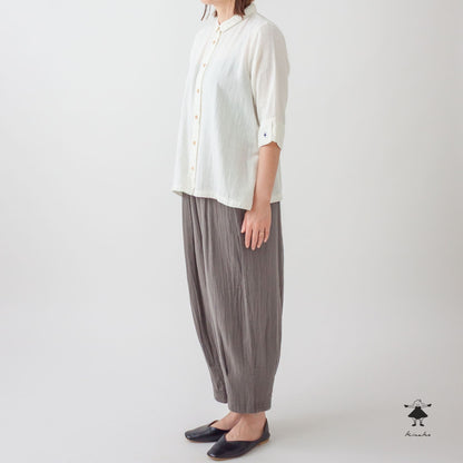 ダブルガーゼチビ衿ブラウス