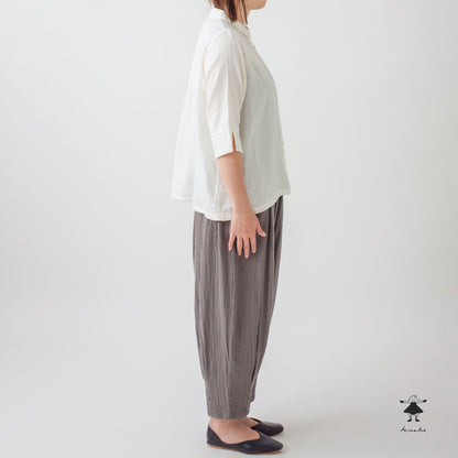 ダブルガーゼチビ衿ブラウス