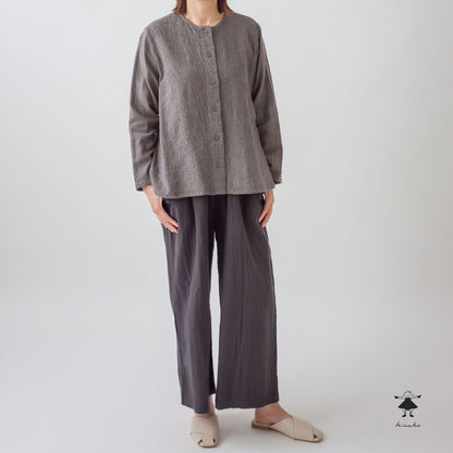 ダブルガーゼ刺しゅうブラウス