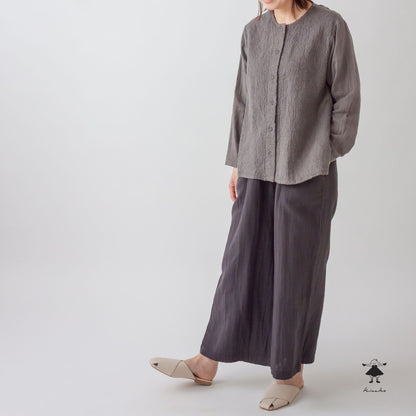 ダブルガーゼ刺しゅうブラウス