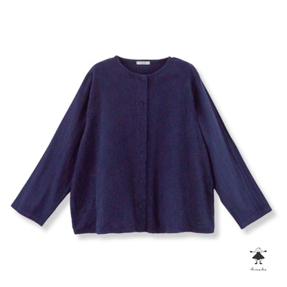 ダブルガーゼ刺しゅうブラウス