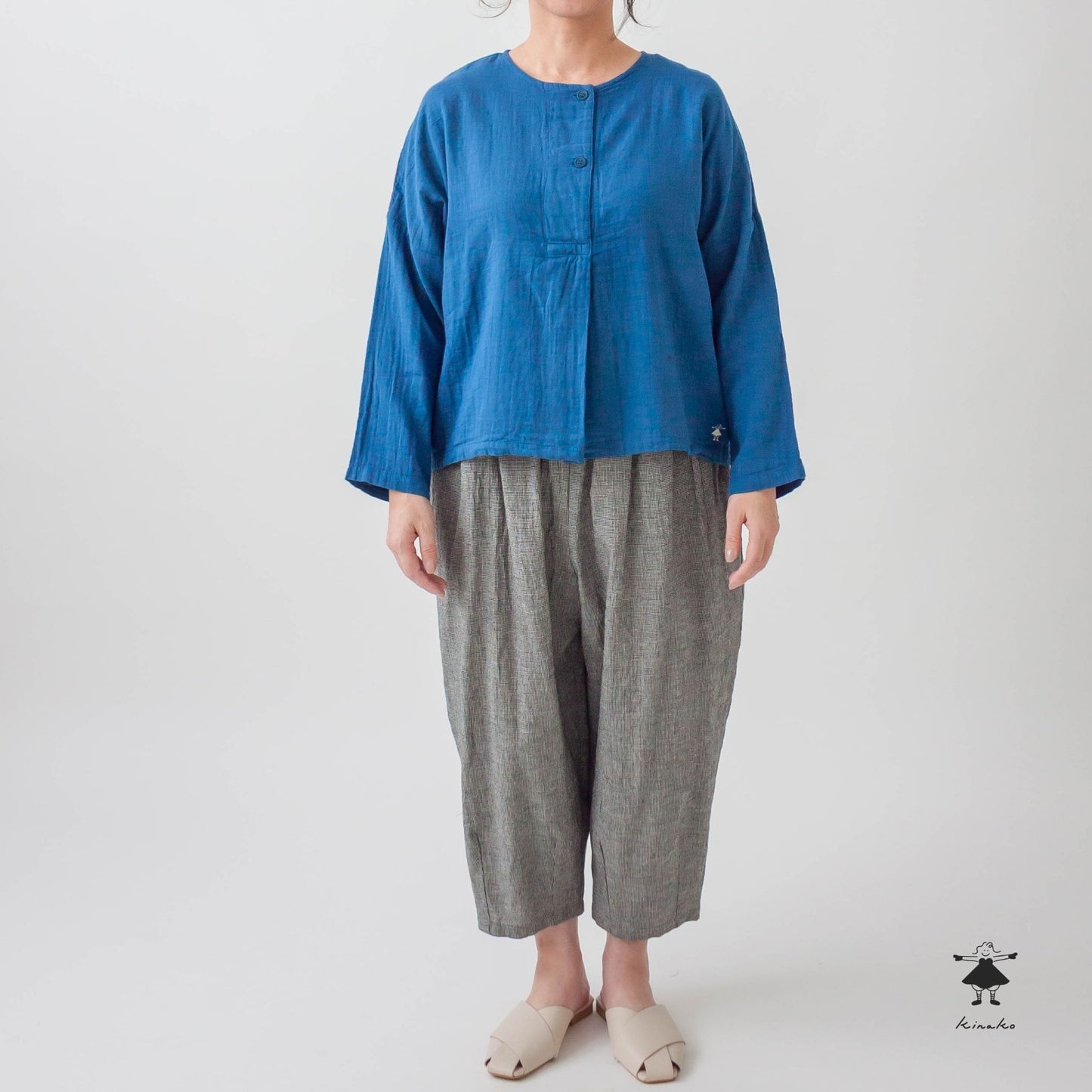 ダブルガーゼノーカラーBIGプルオーバー