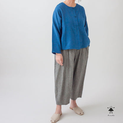 ダブルガーゼノーカラーBIGプルオーバー