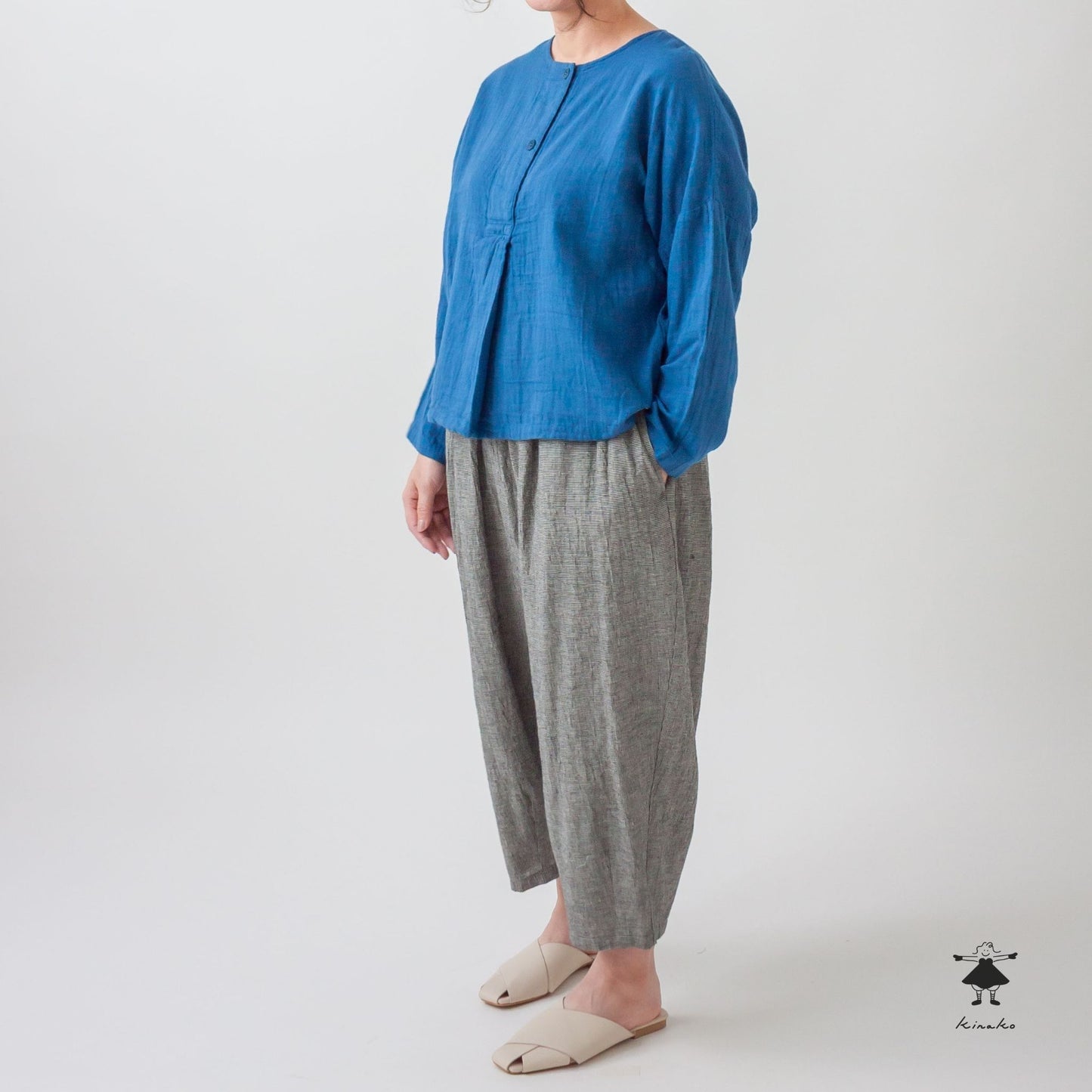 ダブルガーゼノーカラーBIGプルオーバー