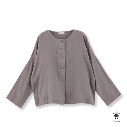 ダブルガーゼノーカラーBIGプルオーバー