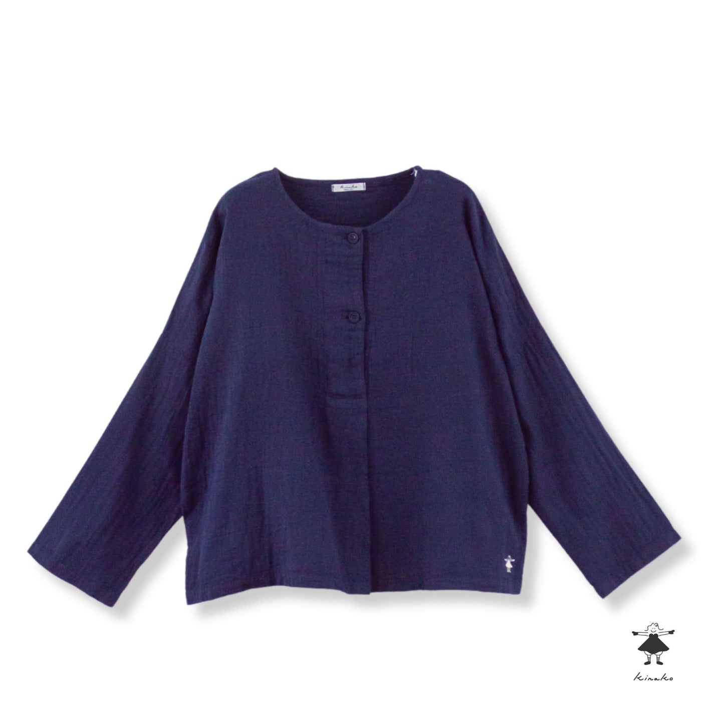 ダブルガーゼノーカラーBIGプルオーバー