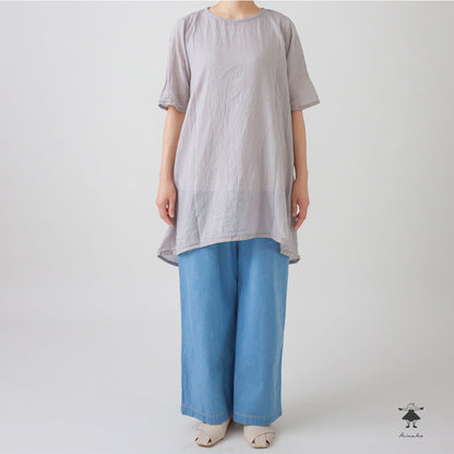 シングルガーゼ 前後差チュニック