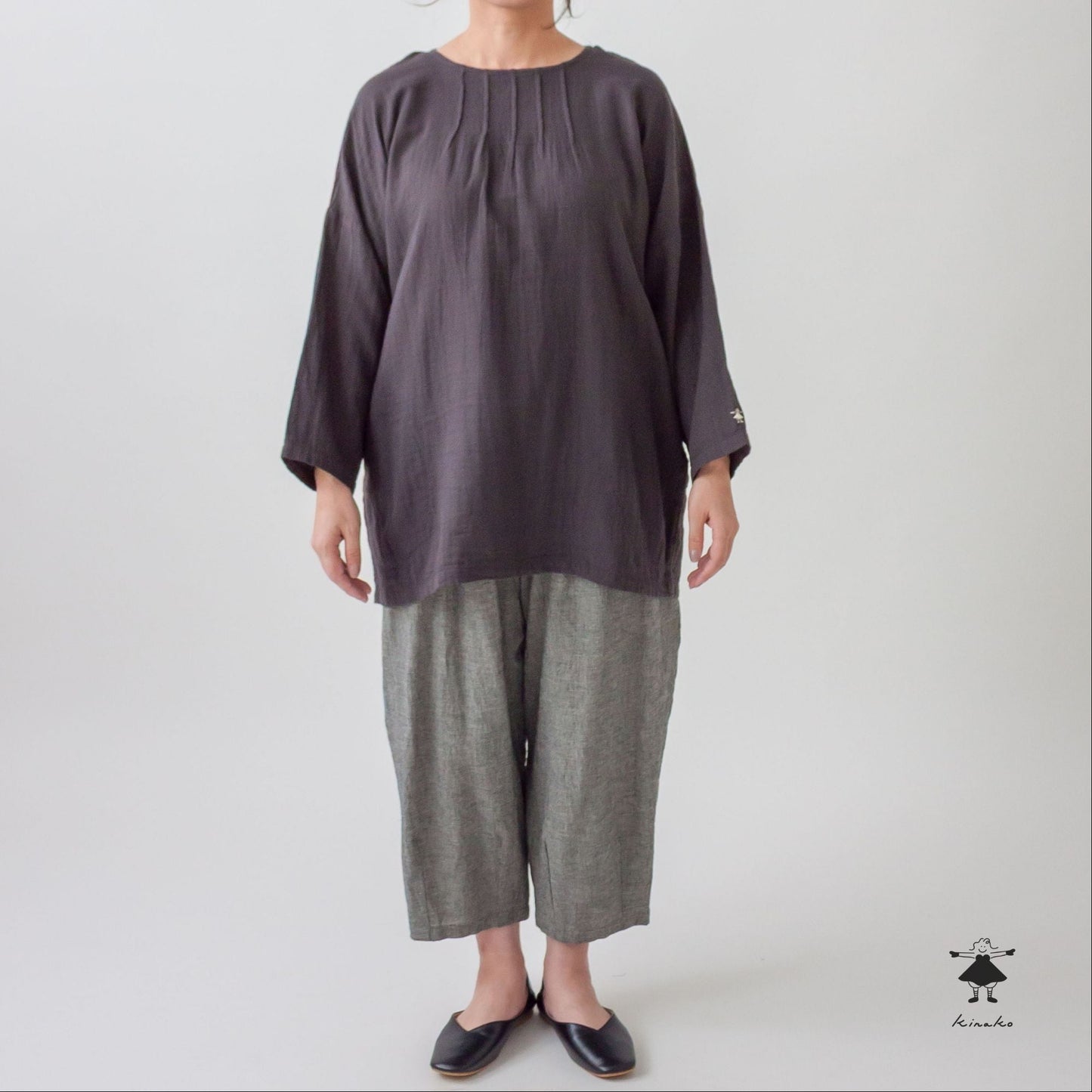 ダブルガーゼピンタックBIGチュニック