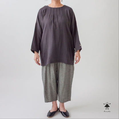 ダブルガーゼピンタックBIGチュニック