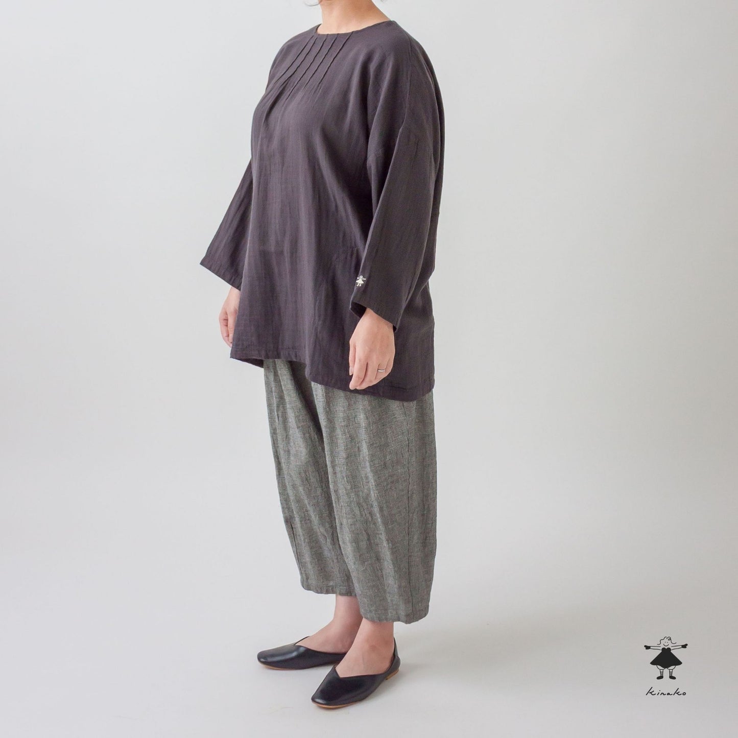 ダブルガーゼピンタックBIGチュニック