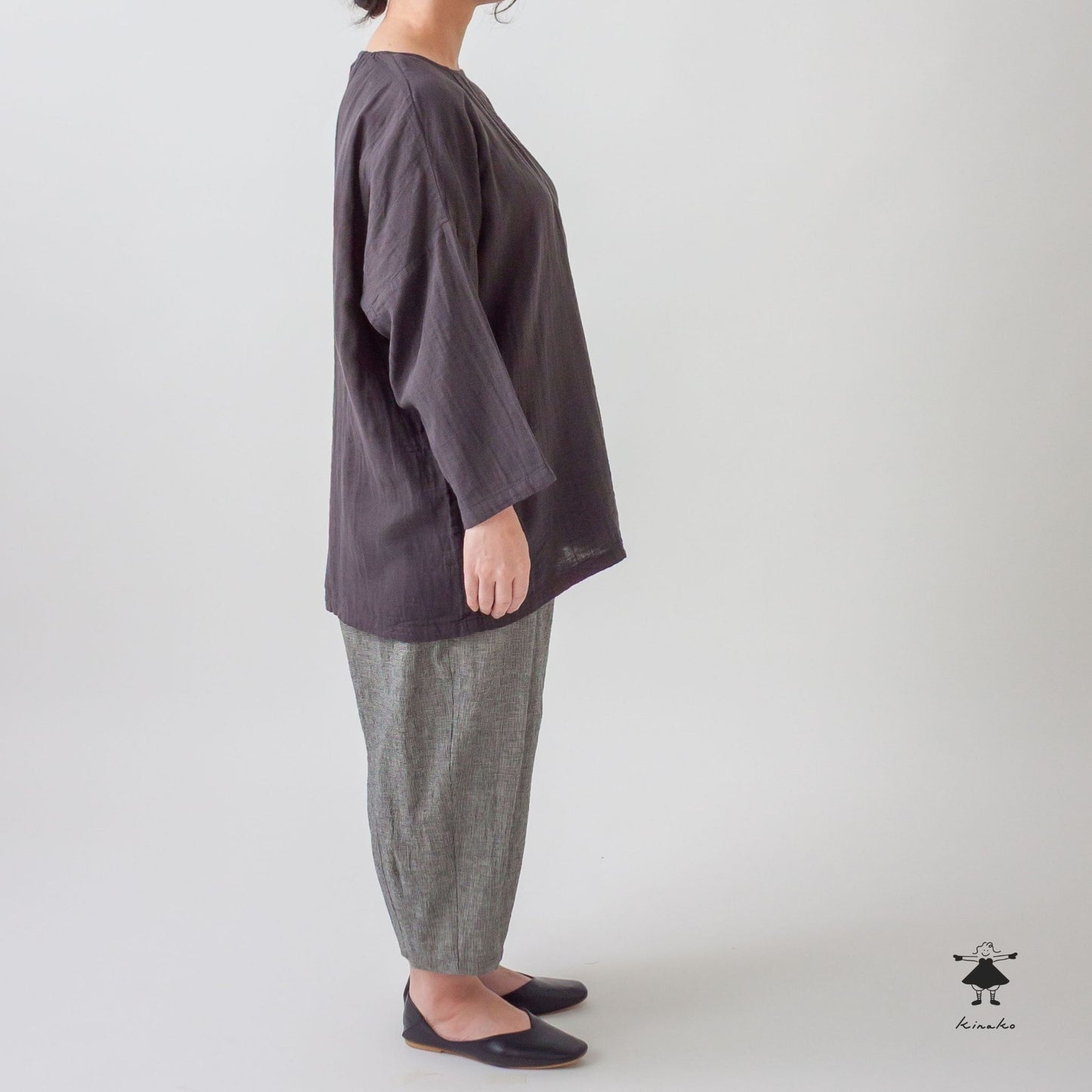 ダブルガーゼピンタックBIGチュニック