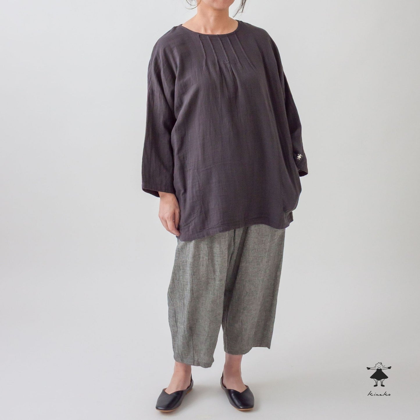 ダブルガーゼピンタックBIGチュニック