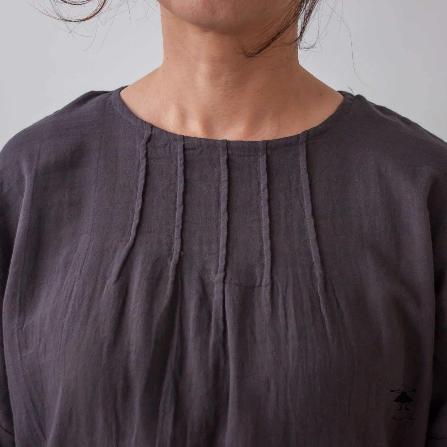 ダブルガーゼピンタックBIGチュニック