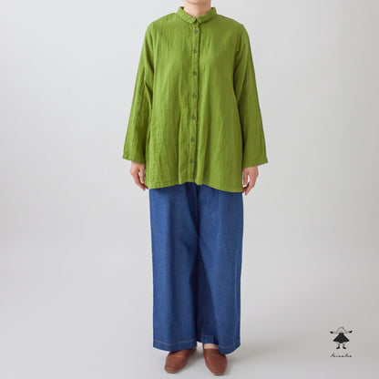 ダブルガーゼチュニックブラウス