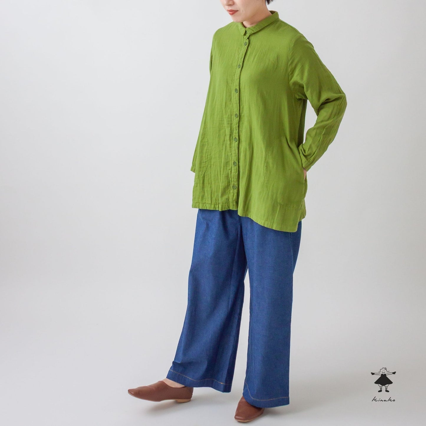 ダブルガーゼチュニックブラウス