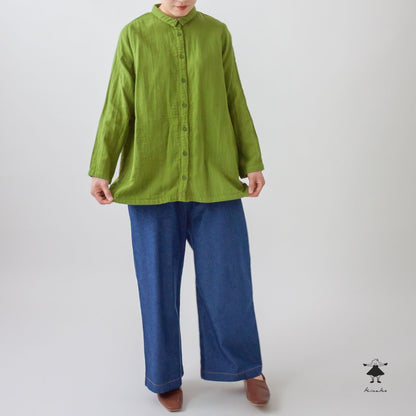 ダブルガーゼチュニックブラウス