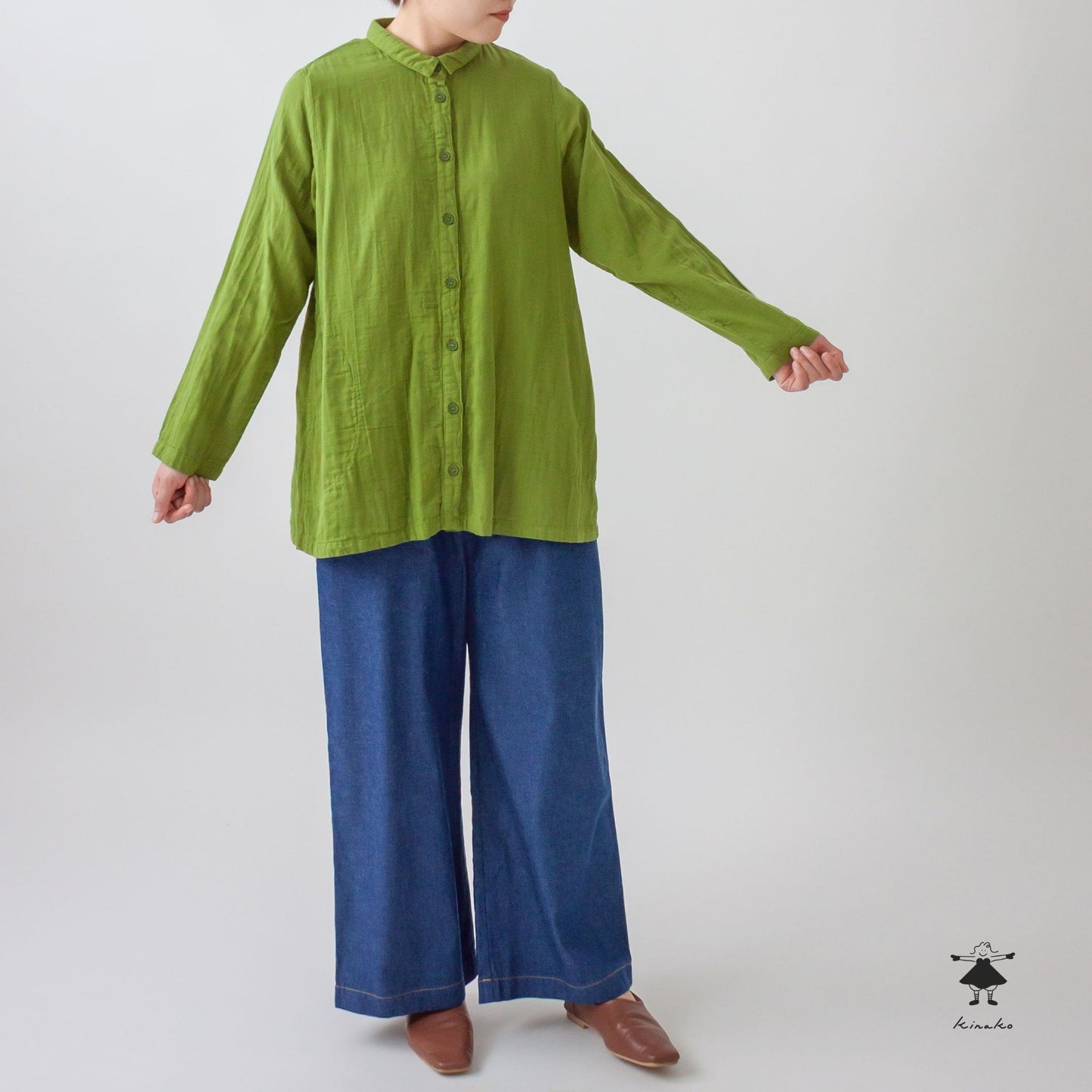 ダブルガーゼチュニックブラウス