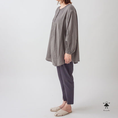 ダブルガーゼ胸切替チュニック