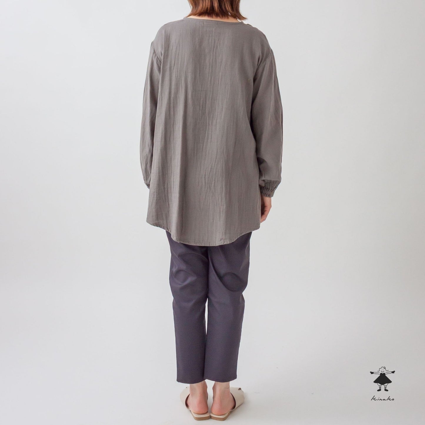 ダブルガーゼ胸切替チュニック