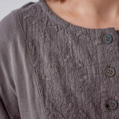 ダブルガーゼ胸切替チュニック