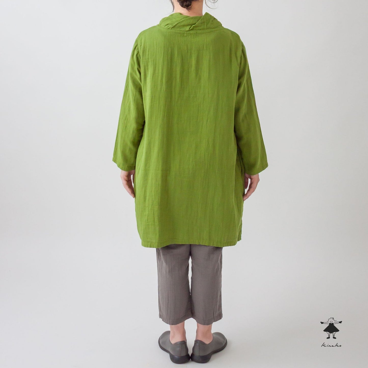 ダブルガーゼ胸ギャザーチュニック