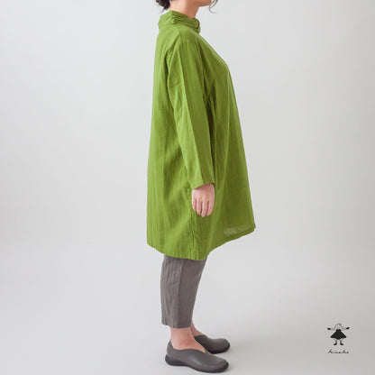 ダブルガーゼ胸ギャザーチュニック