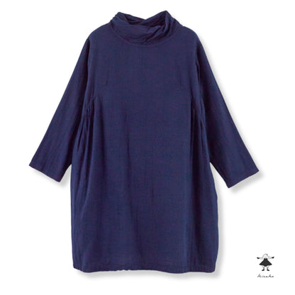 ダブルガーゼ胸ギャザーチュニック