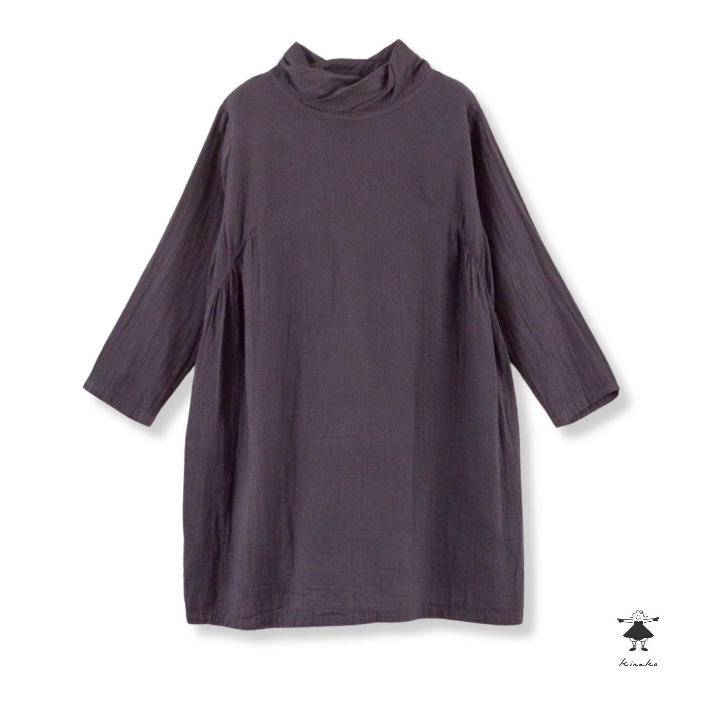 ダブルガーゼ胸ギャザーチュニック