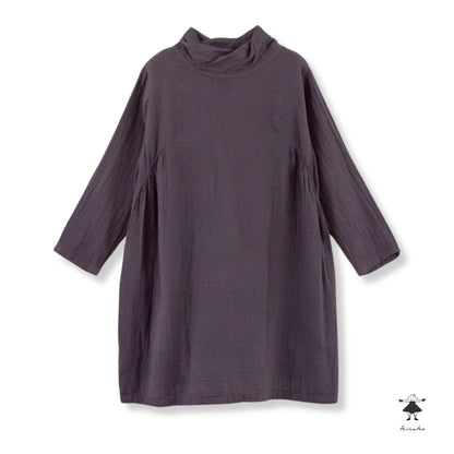 ダブルガーゼ胸ギャザーチュニック