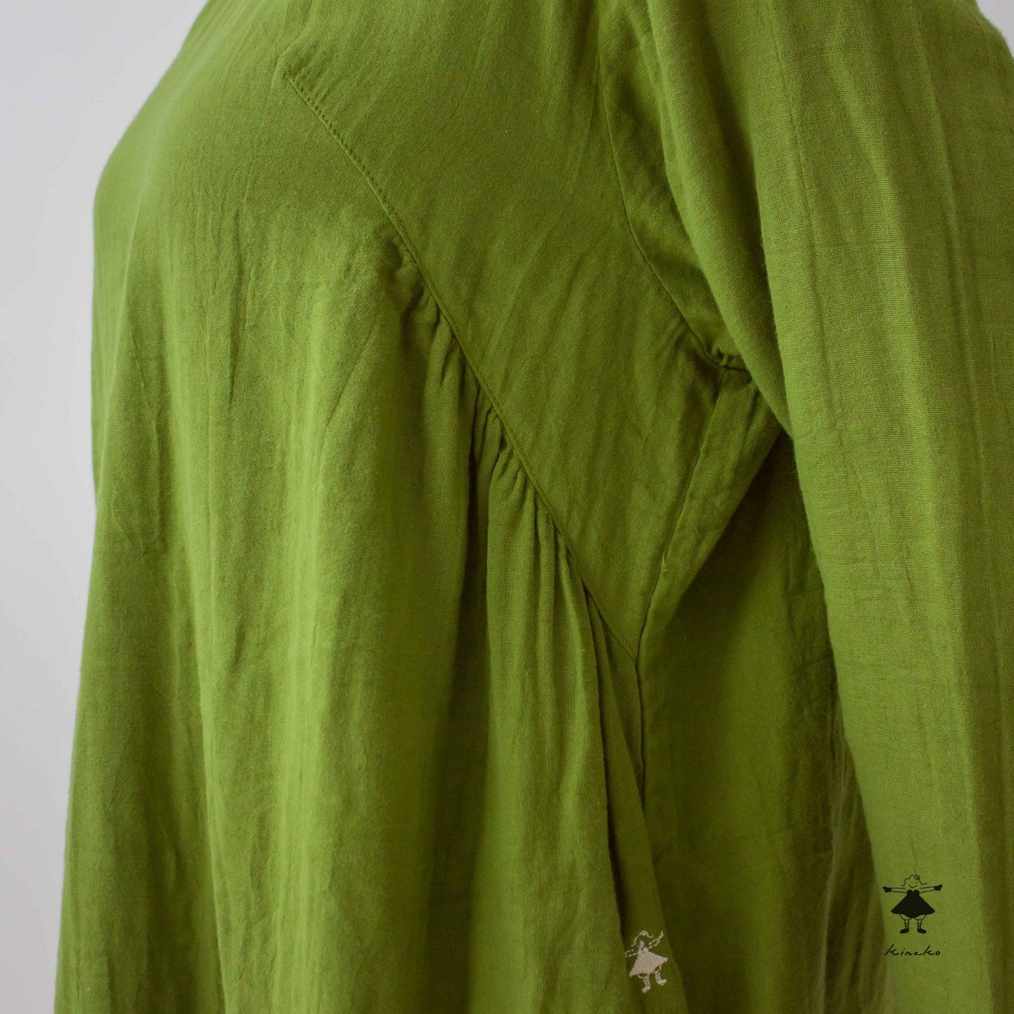 ダブルガーゼ胸ギャザーチュニック