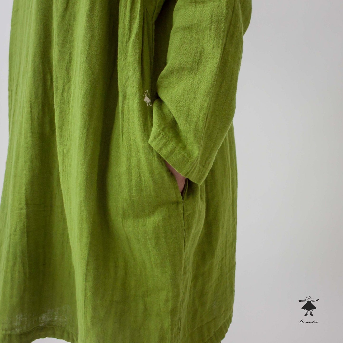 ダブルガーゼ胸ギャザーチュニック