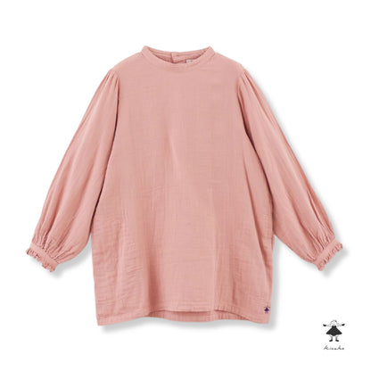 ダブルガーゼ袖ギャザーチュニック