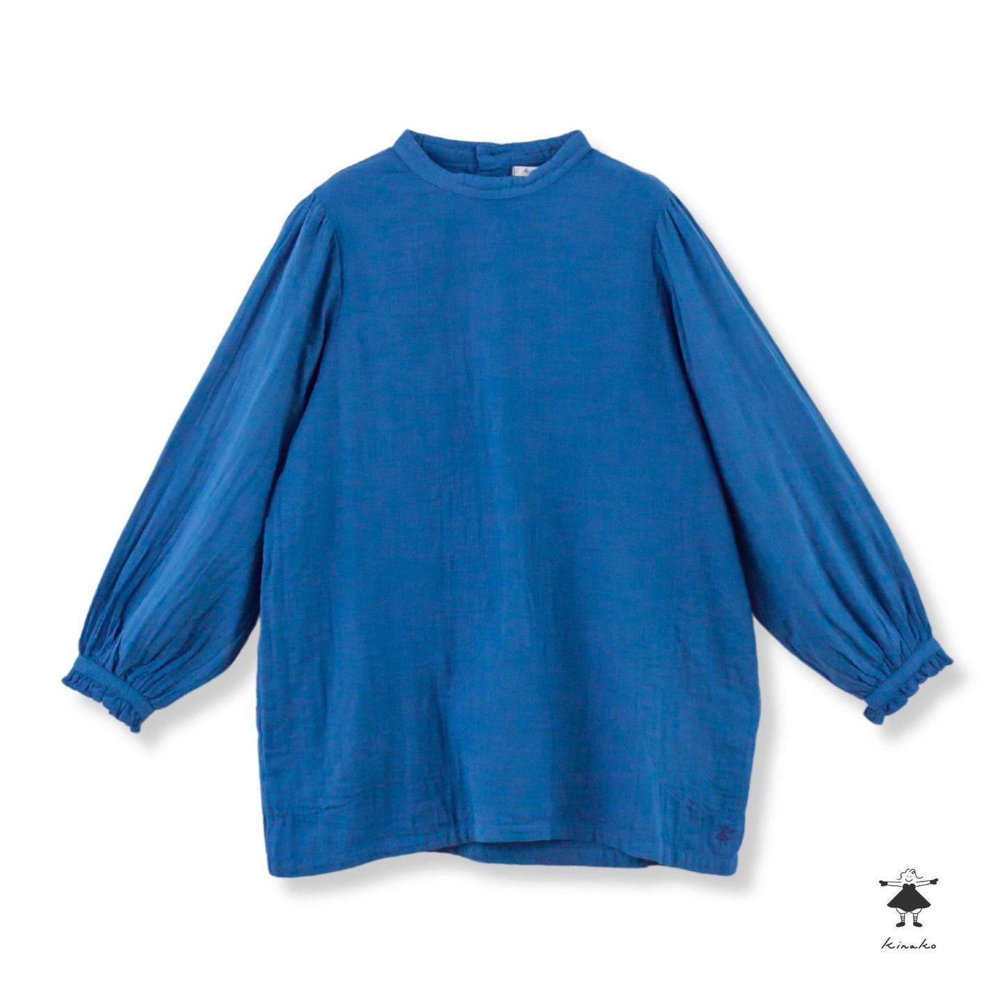 ダブルガーゼ袖ギャザーチュニック