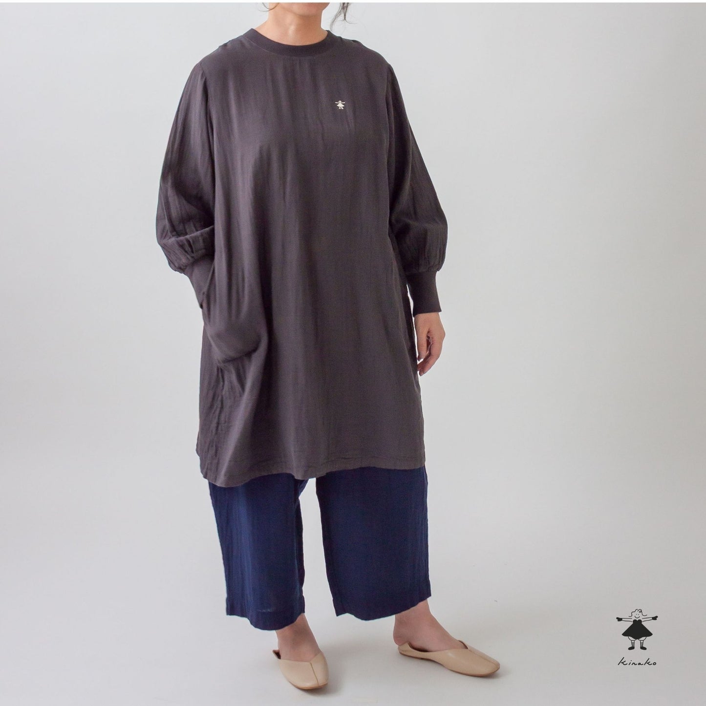 ダブルガーゼリブチュニック