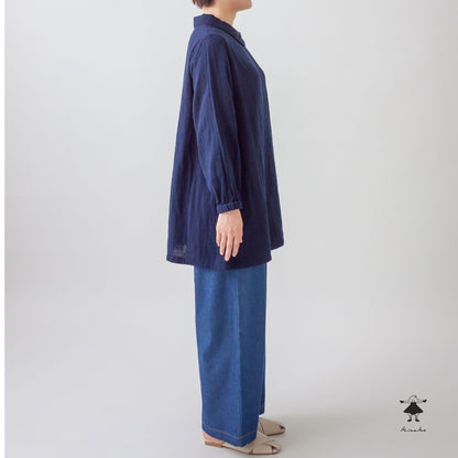 ダブルガーゼ丸衿チュニック