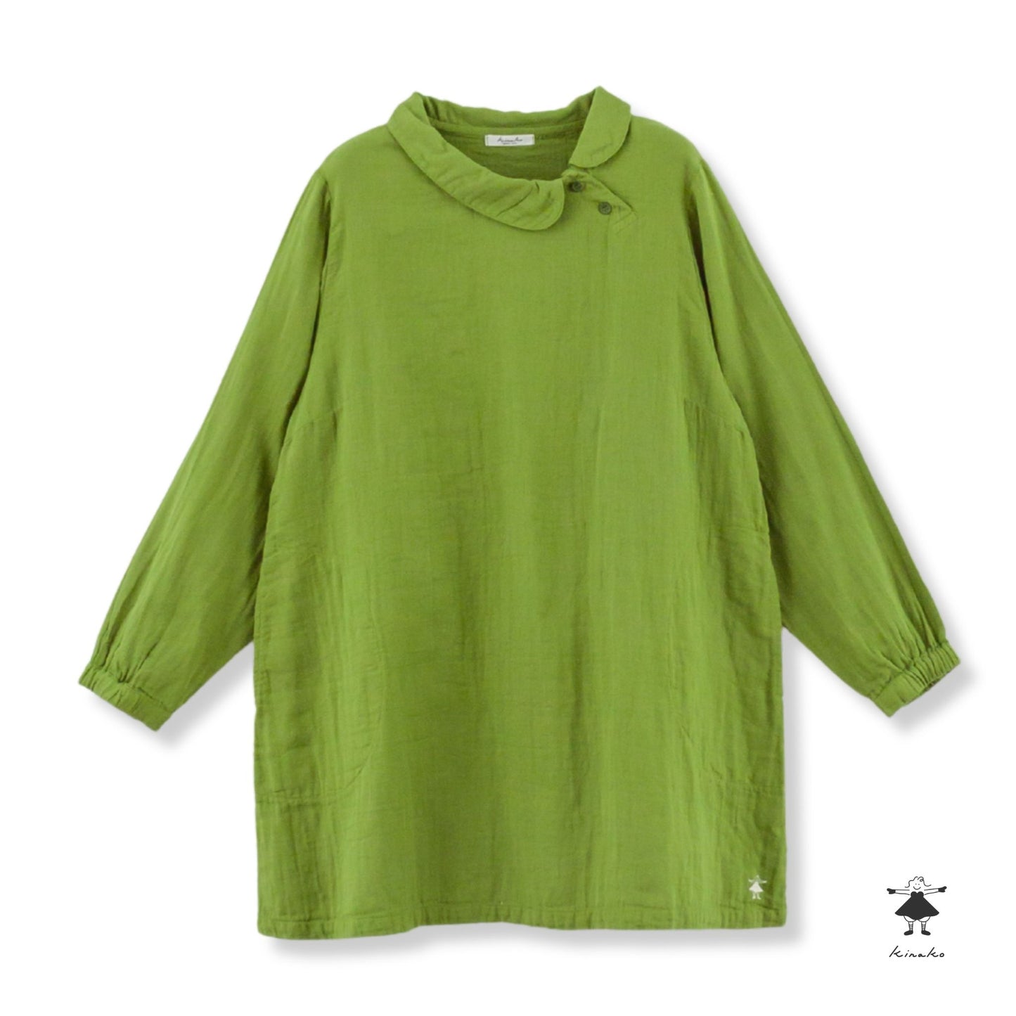 ダブルガーゼ丸衿チュニック