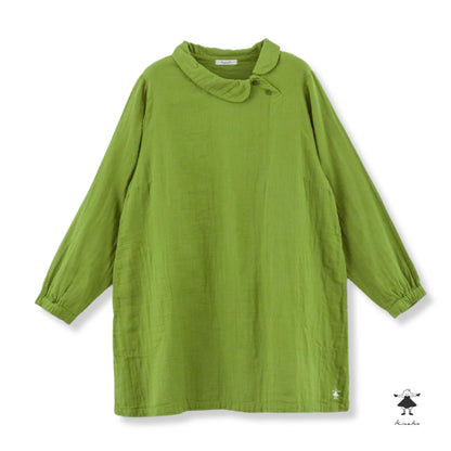 ダブルガーゼ丸衿チュニック
