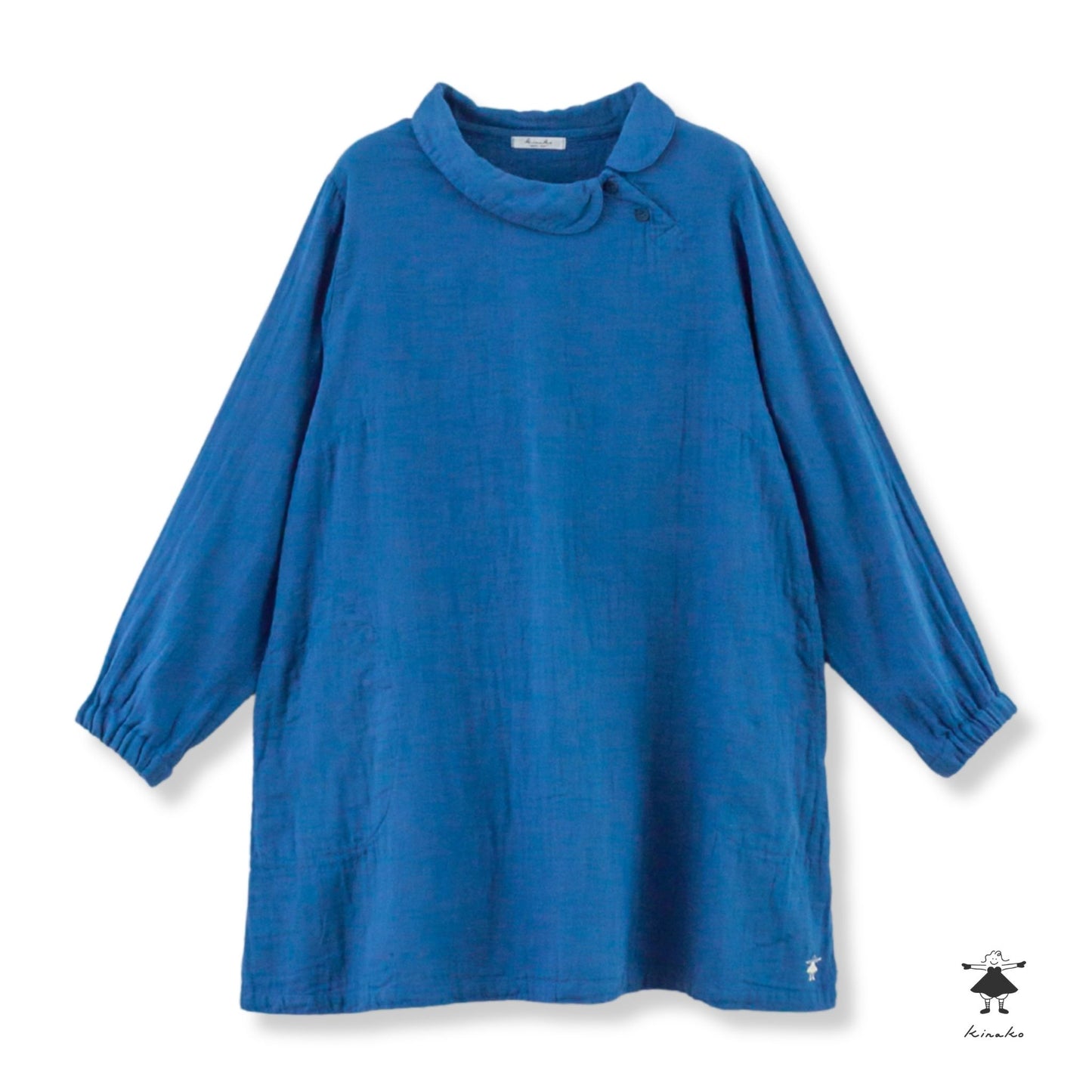 ダブルガーゼ丸衿チュニック