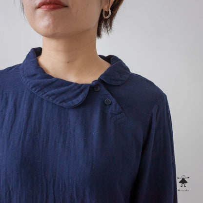ダブルガーゼ丸衿チュニック