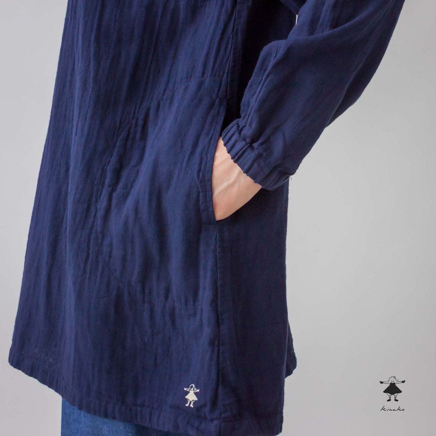 ダブルガーゼ丸衿チュニック