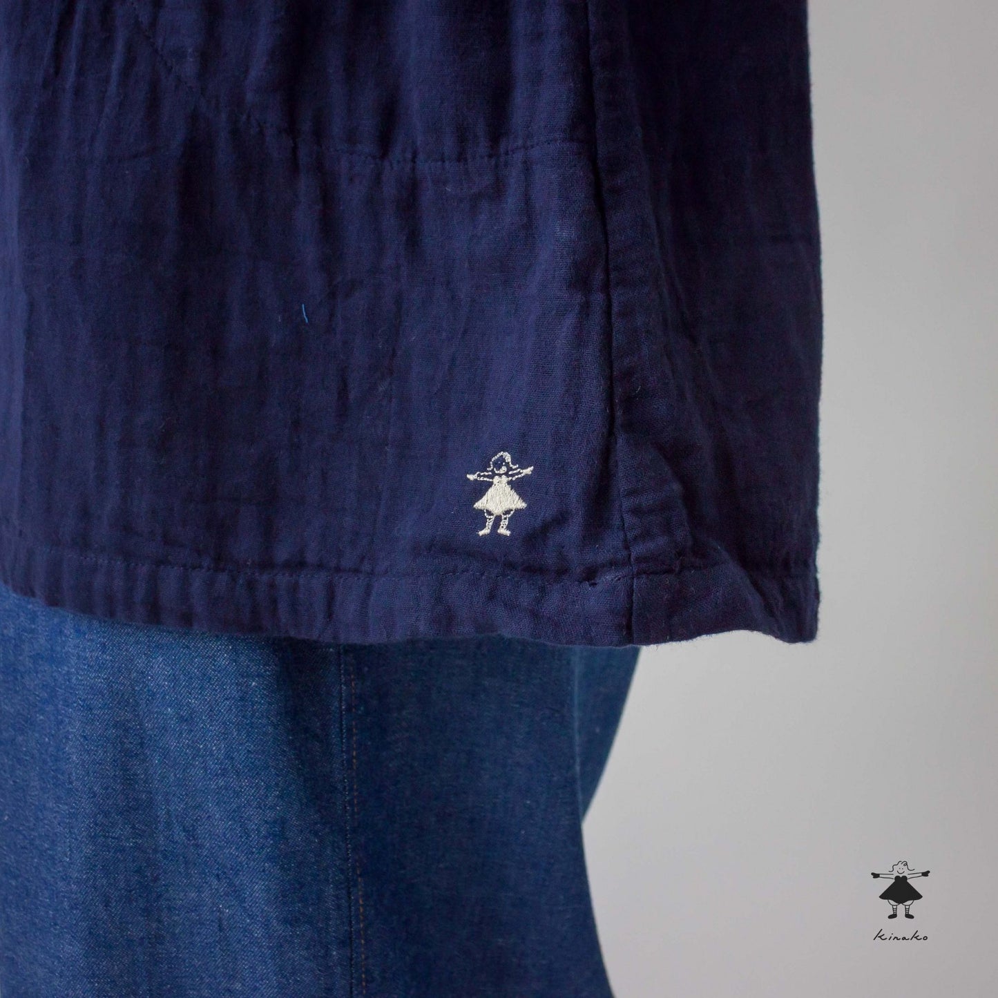 ダブルガーゼ丸衿チュニック